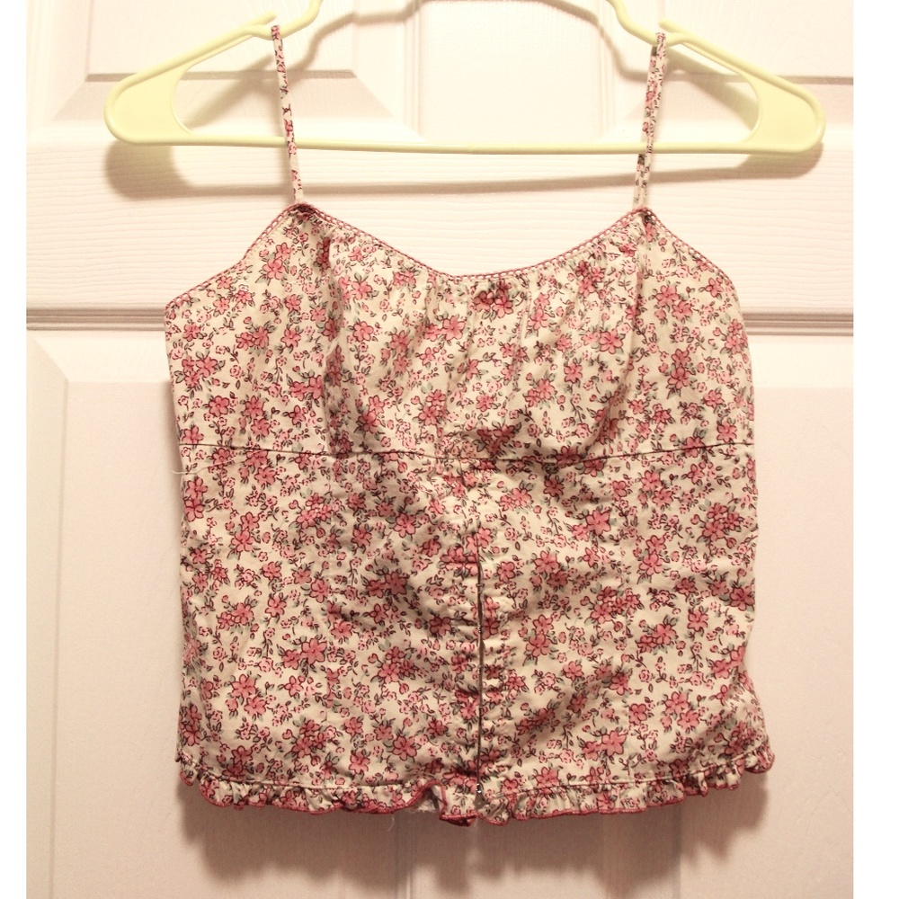 Anchor Blue Tank Top with Hook and Eye Detail